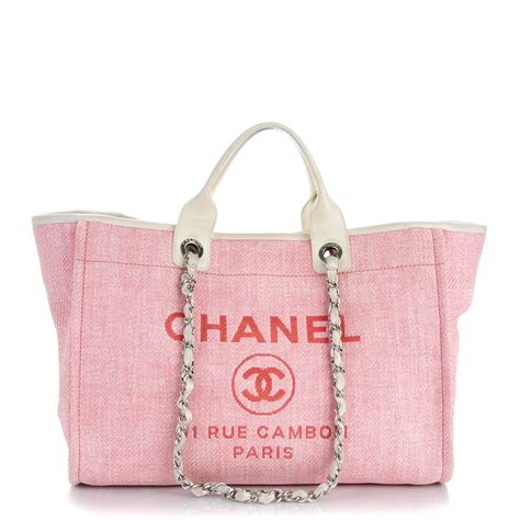 chanel canvas pink vintage logo bag|authentic Chanel bag.